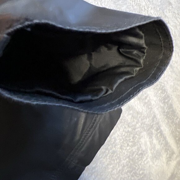 Tommy Hilfiger Waxed Utility Jacket Women's Blk Large With Gold Snaps & Zipper - Picture 10 of 13